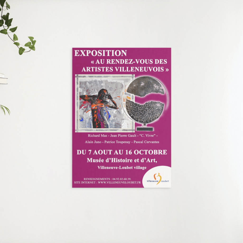 Affiche d'exposition - Villeneuve-Loubet